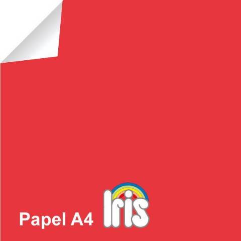 Foto de Papel de color Iris en formato Din A4 de 80 gramos. Paquete de 100 unidades en color Rojo Tomate (126935)