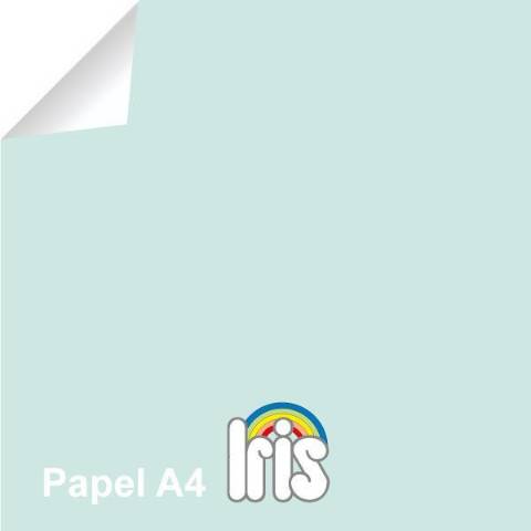 Foto de Papel de color Iris en formato Din A4 de 80 gramos. Paquete de 100 unidades en color Verde Pastel (126939)