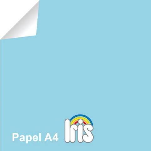 Foto de Papel de color Iris en formato Din A4 de 80 gramos. Paquete de 100 unidades en color Azul Caribe (126930)