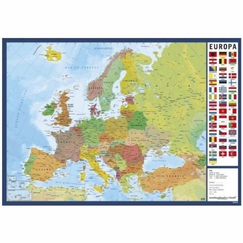 Foto de Vade de Sobremesa pvc 35 x 49 cm. Mapa de Europa (121631)