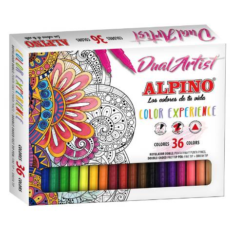 Foto de Rotulador Alpino Doble Punta Caja 36colores (127462)