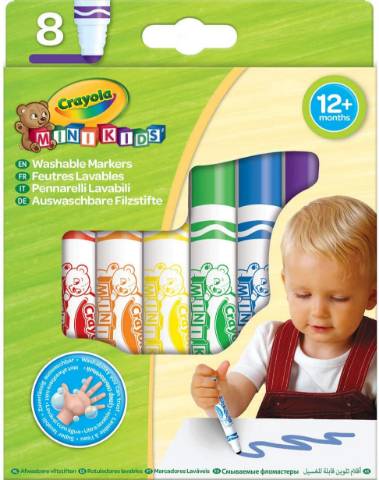 Foto de Rotulador Crayola Lavable Mini Kids +12 Meses  8 colores (125943)