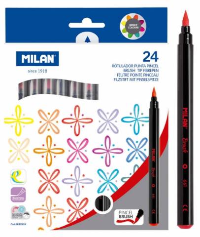 Ofiarea. Rotulador Milan Pincel Brush. 24 colores (127873)