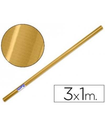 Foto de Papel de embalaje Kraft en rollo de 100 x 300. Color oro (124437)