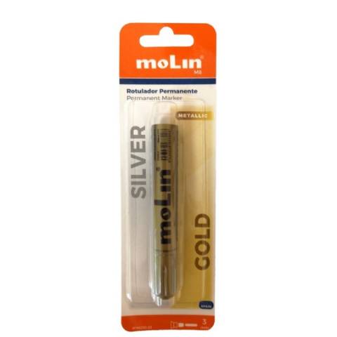 Foto de Rotulador metalizado Molin de 3mm. Blíster de 1 en color oro (125297)