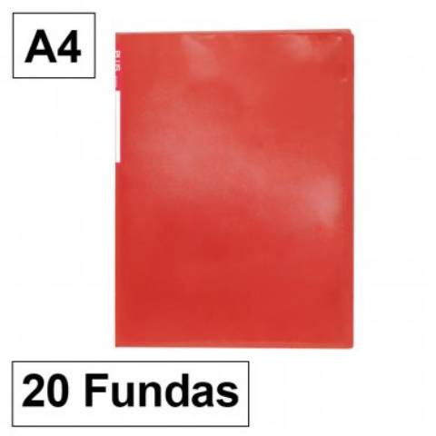 Foto de Carpeta de Fundas, Formato Din A4 con 20 Hojas 50mcs. Rigida, Opaca y Etiquetero (505175)