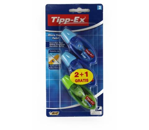 Foto de Corrector en Cinta máquina Tippex Micro tape Twist  5 x  8m. Blister de 2+1 (125986)