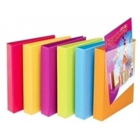 Foto de Carpeta de Plástico en pvc, Canguro 2 Anillas. 40mm Formato Din A4, Fun Colores Surtidos (126557)