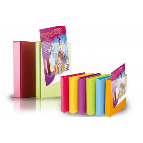 Foto de Carpeta de Plástico en pvc, Canguro 4 Anillas. 40mm Formato Din A4,  Fun Colores Surtidos (126559)