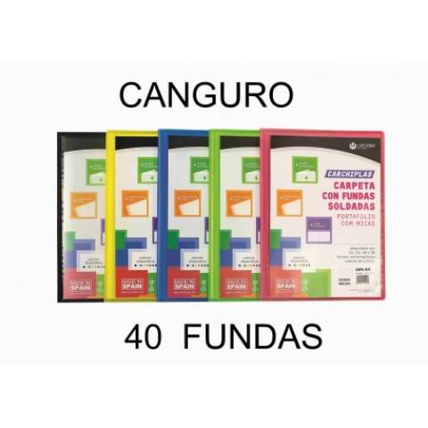 Foto de Carpeta de Fundas, Formato Din A4 con 40 Hojas, Flexible Canguro Soldada (126549)