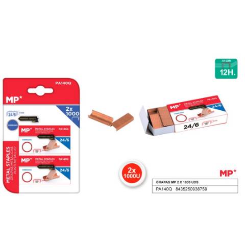 Foto de Grapas MP 24/6. Blister de 2 cajas (128656)