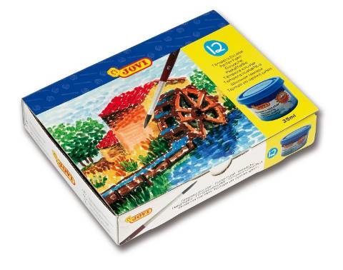 Foto de Témpera escolar Jovi-512 surtidos 35 ml. Caja de 12 botes (128018)