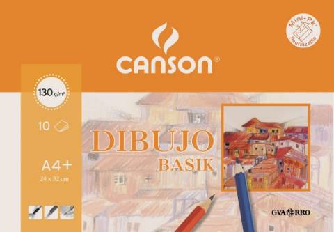 Foto de Lámina de Dibujo Minipack Formato Din A4+ 130 gr. Basik LISA (128315)