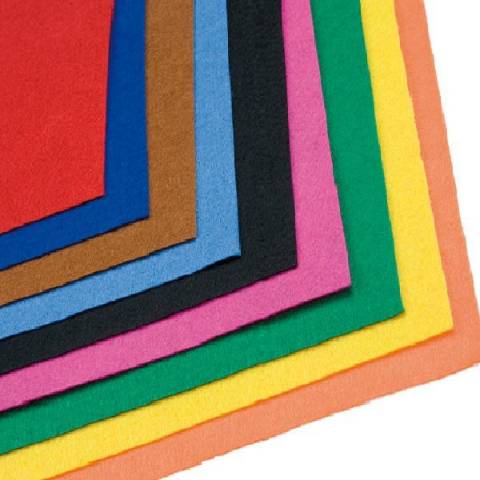 Foto de Fieltro para trabajos manuales de 2mm en formato Din A4. Paquete de 10 colores surtidos (128249)