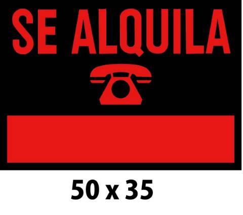 Foto de Cartel de Plástico Se Alquila 50 X 35 cm (128137)