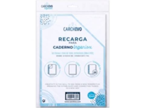 Foto de Recambio Cuaderno Ingeniox, crea tu propio cuaderno A4, 50 Hojas. liso (128995)