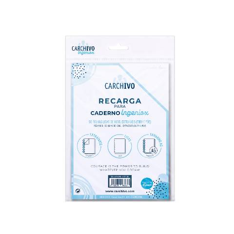 Foto de Recambio Cuaderno Ingeniox, crea tu propio cuaderno A5, 50 Hojas. LISO (128999)