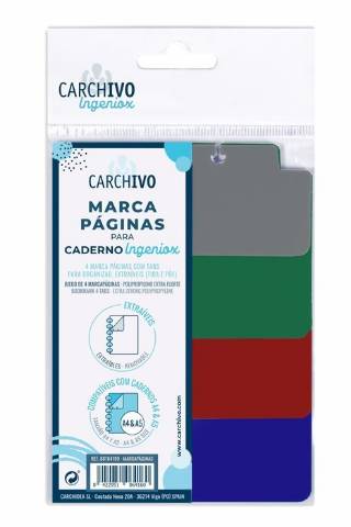 Foto de Marcapaginas Cuaderno Ingeniox, crea tu propio cuaderno, Polipropileno Opaco 4 Posiciones (129037)