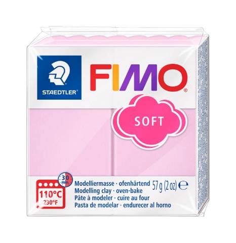Foto de Pasta de Moldear Fimo Soft 56 gr. Rosa Pastel (129274)