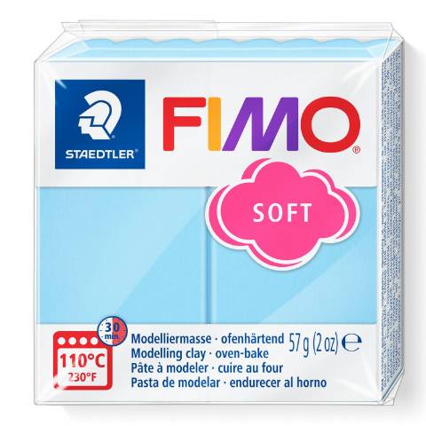 Foto de Pasta de Moldear Fimo Soft 56 gr. Azul Pastel (129275)