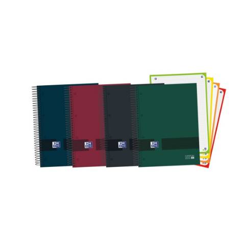 Foto de Bloc Cuaderno de espiral  Microperforado Tapa de extradura mate, Formato Din A5+ con 120 hojas 90 gr. Oxford Cuadros (129309)