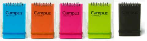 Foto de Bloc Cuaderno de espiral  tapa de Polipropileno y gomas, Formato Din A7(16º) con 60 hojas Natural. Campus. Cuadros (001834)
