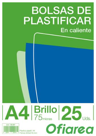 Ofiarea. Funda Plástico para Plastificar de 75micras 303x216mm en